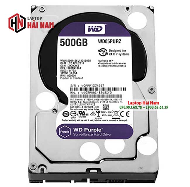 o cung hdd western purple 500gb dung luong