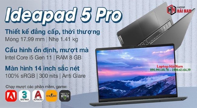 laptop danh cho sinh vien xay dung lenovo ideapad 5 pro